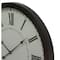 Black Traditional Metal Wall Clock, 30" x 30"